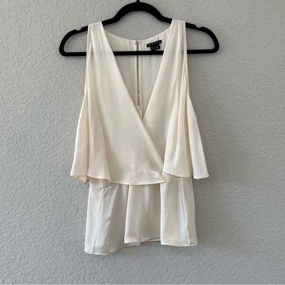 Theory Layered Ivory Silk Top - Picture 6 of 10